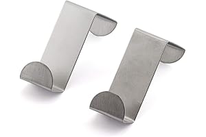 2 Pack Over The Door Hooks: Seamless Bathroom and Kitchen Storage Solution