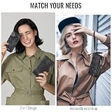 UFinetech Etui na telefon iPhone 16 Plus, etui z klapką ze skóry TPU, odporne na uderzenia, kieszeń na karty, magnetyczne etui z klapką, odporne na zarysowania, zdejmowany zamek błyskawiczny, czarne
