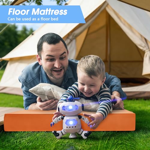 CYMULA Memory Foam Camping Mattress Pad,Sleeping Pad for Camping,Non-Slip Bottom Floor Cot Car Mattress Bed with Retaining Portable Roll up Mattress Pad Mat for Travel Truck Guest Bed Tent by CYMULA - Image 7