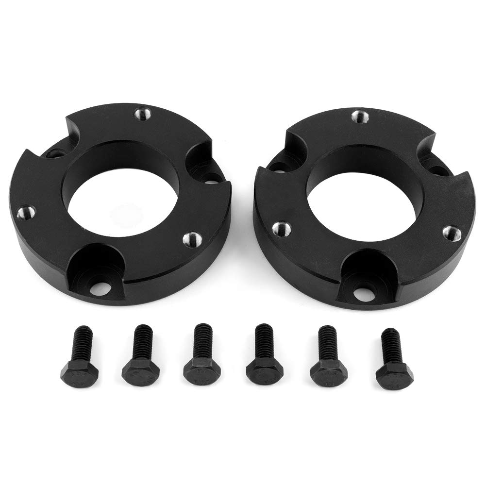 Zestaw Przedniego Podnośnika Poziomującego 2" do FJ Cruiser 2WD 4WD, Aluminium CNC ze śrubami, Malowany Proszkowo na Kolor Czarny