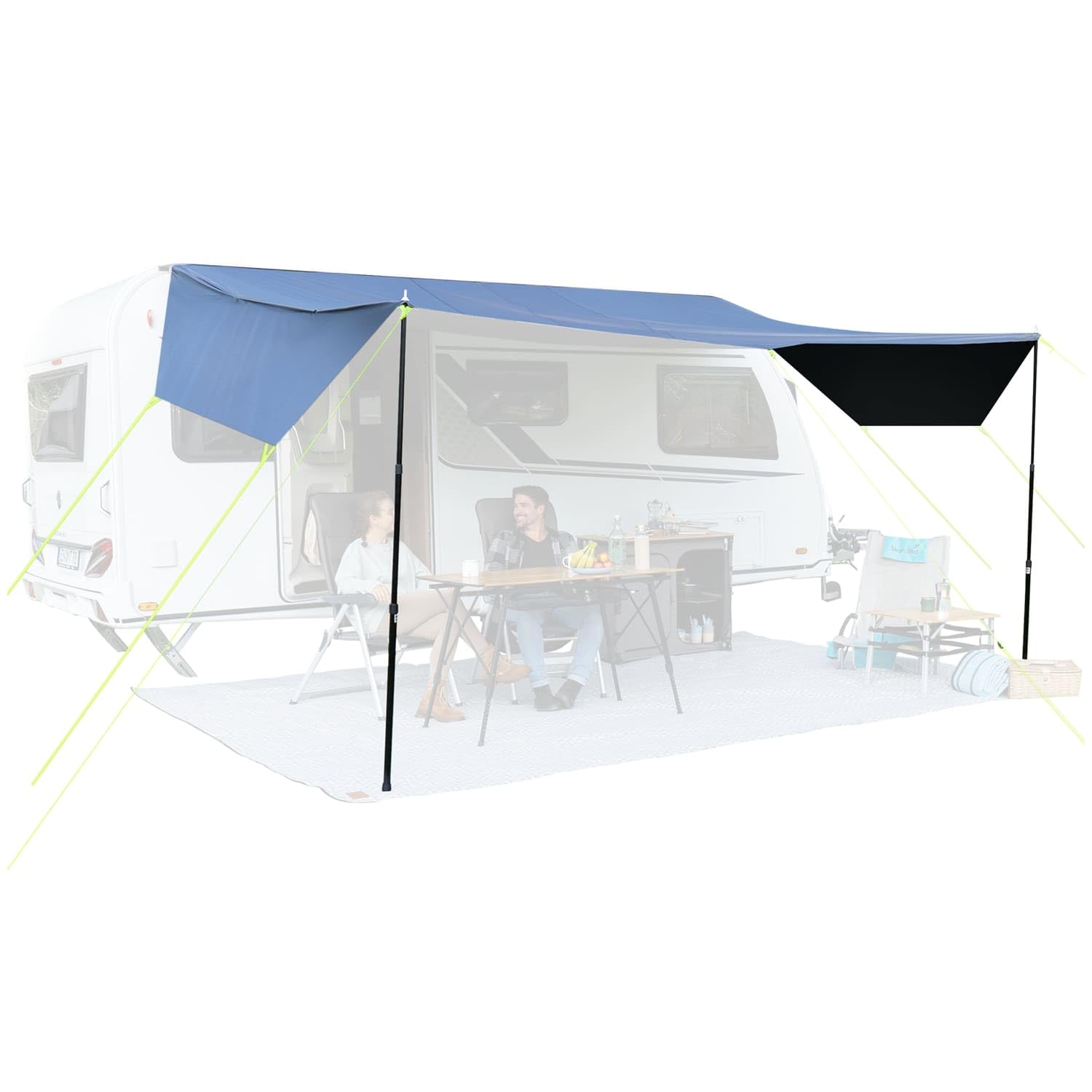 Skandika Freeway 3-4 m Avance/Toldo para caravanas con fijación, toldo e Sol con Ribete, protección UV 50+, 3000 mm Columna de Agua | Autocaravana, Camper, Bus (3 Metros)