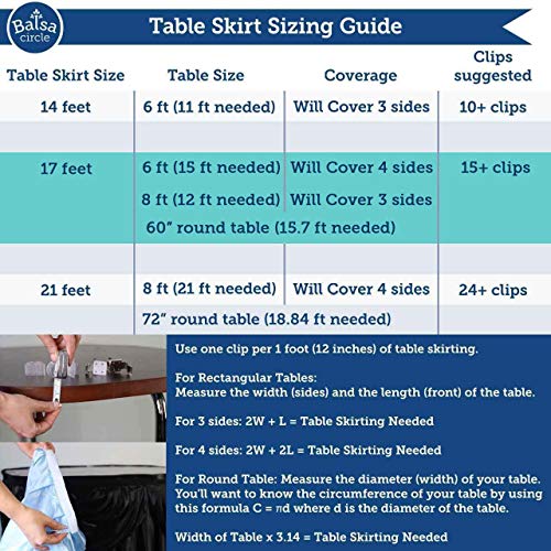 Balsacircle 17 Feet X 29-Inch Silver Polyester Banquet Table Skirt Linens Wedding Party Events Decorations Kitchen Dining Catering #TOP5