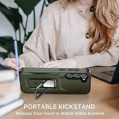 Mybat Pro Stealth Series Phone Case For Galaxy S23 Plus Case With Stand 6.6",Support Magnetic Car Mount, Heavy Duty Military Grade Drop Protective Rugged Bumper Armor Covers(Army Green) #TOP6