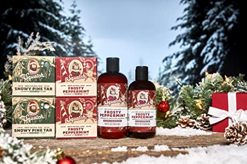 Dr. Squatch Men's Natural Soap and Hair Care - Snowy Pine Tar and Frosty Peppermint Shampoo and Conditioner - Blizzard Expanded Pack - Limited Edition Holiday Bundle - Image 3