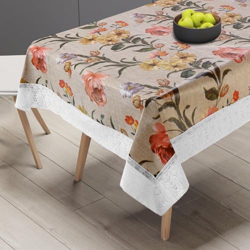 Image of Dakshya Industries PVC Waterproof Center Table Cover 40 x 60 Inch | Rectangle Coffee Table Cover | Spill Proof Oil Resistant Dustproof Heat Resistant Wipe Clean