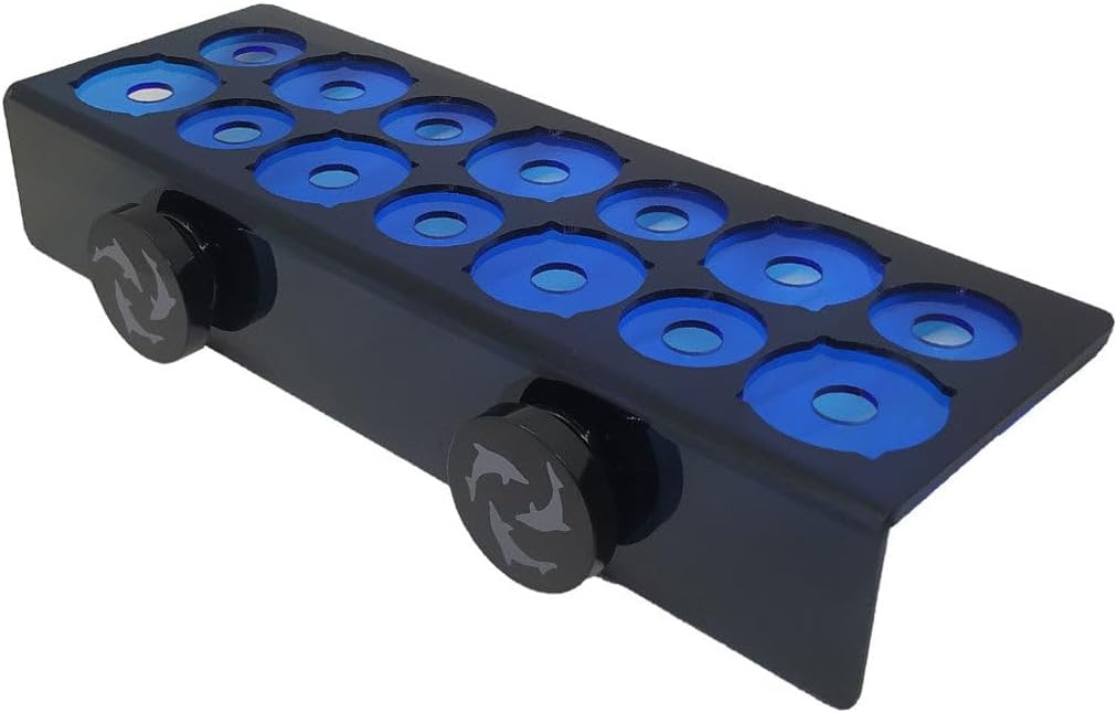 Flipper Magnetic Frag Station Aquarium Rack with Removeable Shelf for Aquatic Coral Reefs - Holds 14 Frags - Black