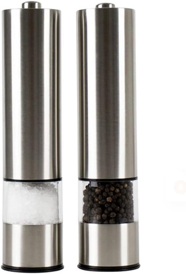 Electric Salt and Pepper Grinder Mill Stainless Steel Pepper Spices Mill Cutter Kitchen Seasoning Tools Accessories for Cooking(C)