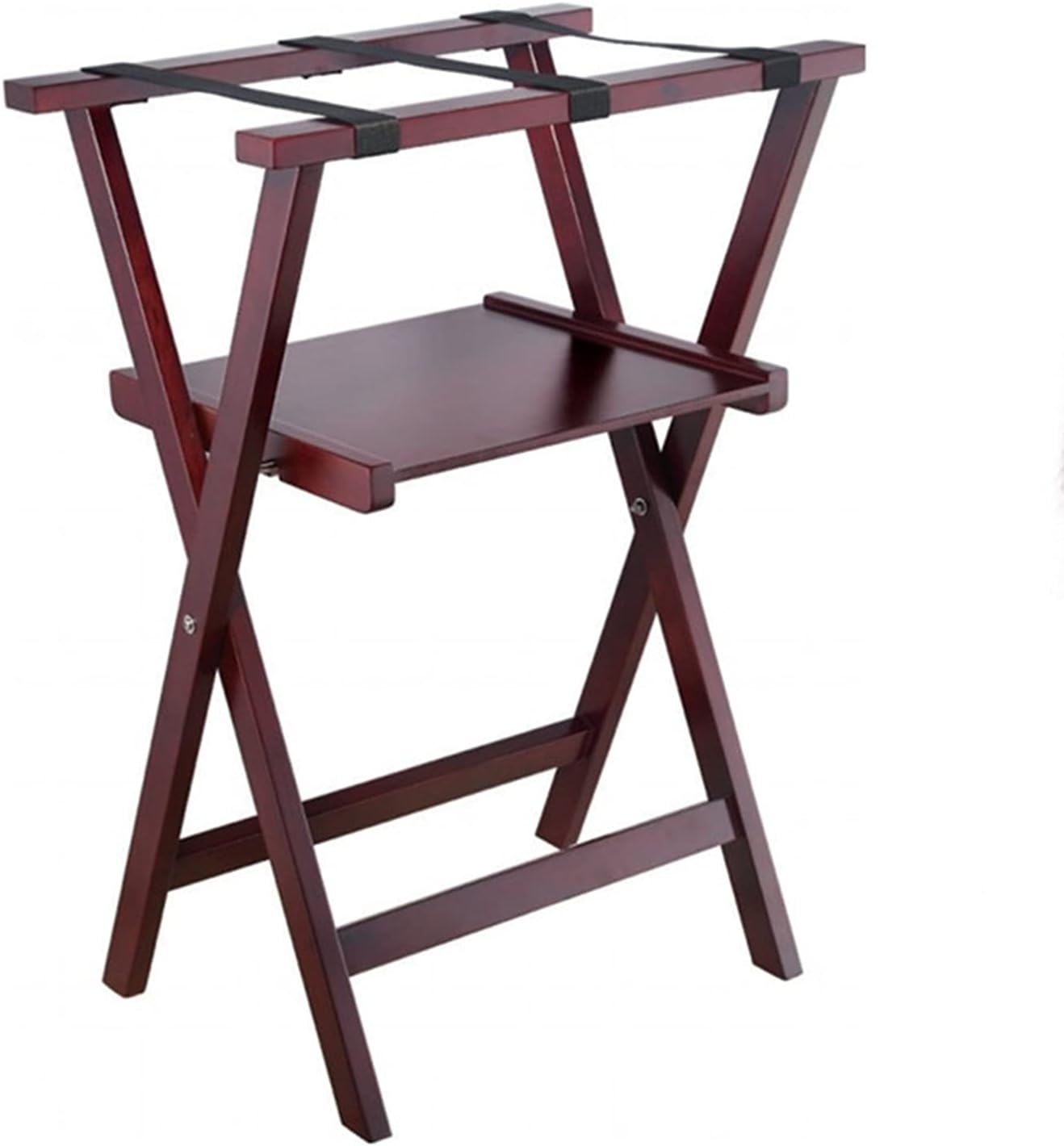 Storage Shelf Hotel Luggage Rack,Space-Saving Wood Luggage Rack,Household Guest Room Hotel Wood Folding Rack Luggage Rack Clothing Rack Bedroom Storage Rack/B,A
