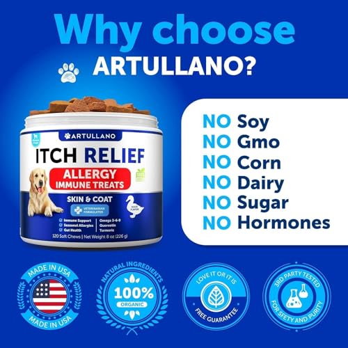 Artullano NM44 Dog Allergy Relief Chews - Itch Relief thumb #4