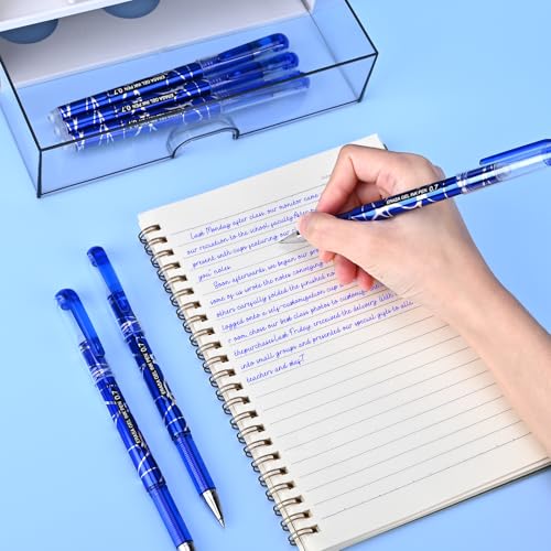 Temiary 12 Pcs Bolígrafos de Gel Borrables Punta 0.7 mm Azul miniatura 7