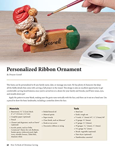 How-To Book of Christmas Carving: 32 Projects to Whittle, Carve & Paint (Fox Chapel Publishing) Best-Of Projects from Woodcarving Illustrated - Santas, Reindeer, Snowmen, Elves, Penguins, and More - Image 7