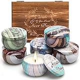 6 Pack Candle Gifts for Women,Scented Candles Gift Set,Non Toxic Vanilla Small Soy Candles,Coffee Pe