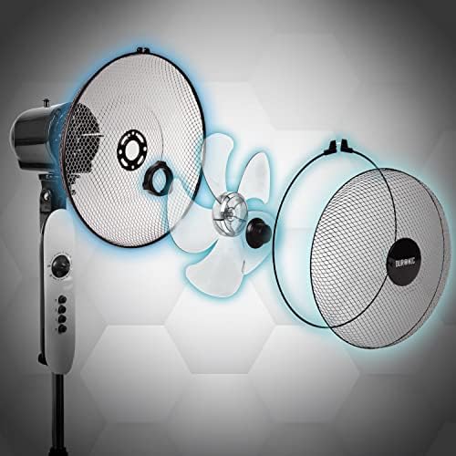 Duronic Pedestal Fan FN45 | Oscillating/Rotating | Three Speed Settings | Floor Standing | Height Adjustable | 16 Inch Tilting Head | Timer Function | Electric 60W | Home/Office Cooling For Summer