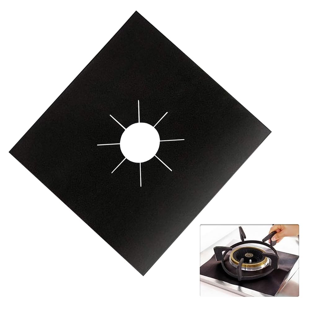 PINK PARI (LABEL) Stove Burner Covers | Gas Hob Range Protectors | Stove Liner Cover Cleaners | Gas Stove Mats for Fast Kitchen Cleaning,Heat-Resistant Stove Top Covers for Cooking Gas Stove -2PCs-image-19