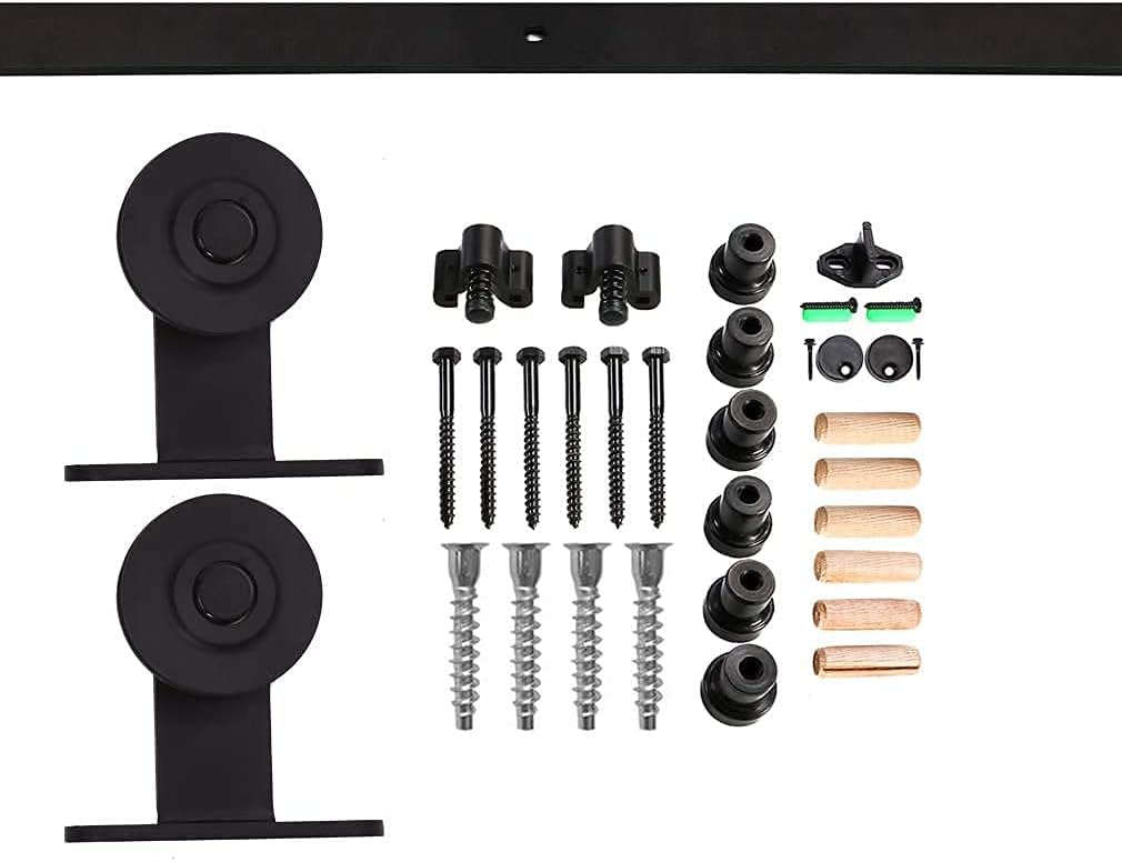 Best Deal 🛒 CCJH 4FT Track Single Sliding Barn Door Hardware kit Heavy Duty Max fit 24'' Wide Door Panel Easy Install Promo Discount Up To 70% Off CCJH 4FT Track Single Sliding Barn Door Hardware kit Heavy Duty Max fit 24'' Wide Door Panel Easy Install