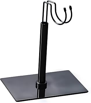 1/6 Scale Magnetic Figure Stand, Display Stand with Strong Magnetic Base & Liftable Support for 12 inches Action Figure, Doll Model Pose Display Holder Base - Extendable & Freely Magnetic-attached black