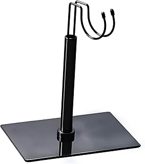 1/6 Scale Magnetic Figure Stand, Display Stand with Strong Magnetic Base & Liftable Support for 12 inches Action Figure, Doll Model Pose Display Holder Base - Extendable & Freely Magnetic-attached (black)