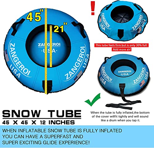 River Tube River Tubes For Floating Heavy Duty Kids Inner Tubes For River Floating Adult Rubber Inter Tube With Bottom Handles And Cover Snow Tube Snow Tubes For Sledding Heavy Duty (45") #TOP6