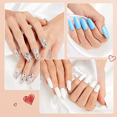 Full Cover Acrylic False Nail Tips, 500Pcs Fake Nail Shape Artificial False Nails Tips 10 Sizes With Case For Nail Art Salons And Home Diy (White) #TOP6
