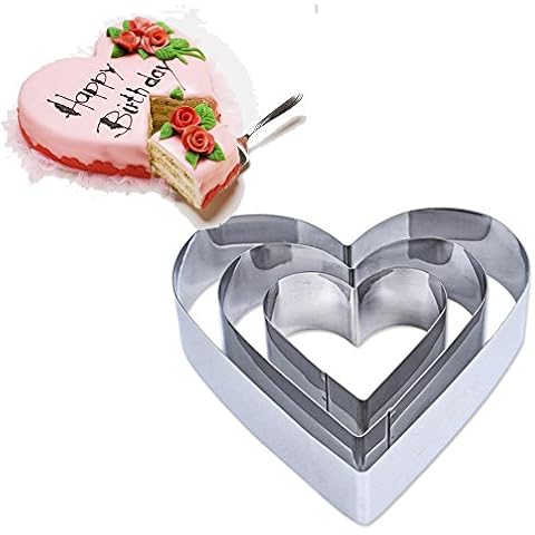 TAMUME Heart-Shape Cake Tin Set of 3 Cover