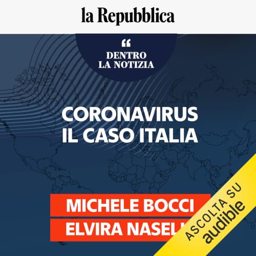 Diseño de la portada del título Coronavirus, il caso Italia