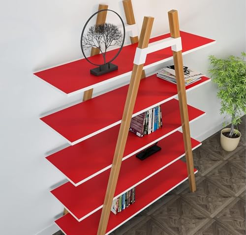 Image of WISDOM Glossy & Matte Wallpaper Peel & Stick Contact Paper Self Adhesive Vinyl for Kitchen Cabinet and Furniture Countertop Waterproof Removable (24x200 Inch, Red Matte)
