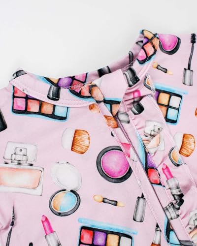 Baby Girl 2-Way Zip, Sustainable Romper Pajamas, Long Sleeve, Washable, Jumper Design4