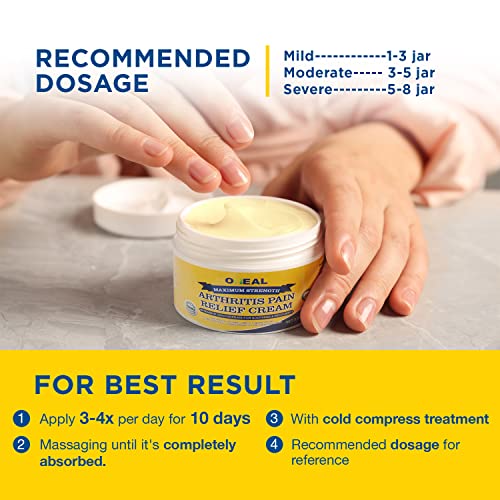 Oheal Arthritis Pain Relief Cream Extra Strength, Neuropathy Pain Relief Cream Deep Penetrating For Aches, Neuropathy, Joint, Muscle, Back, Knee, Feet, Hand, Ankle, Restless Legs, Shoulder #TOP4