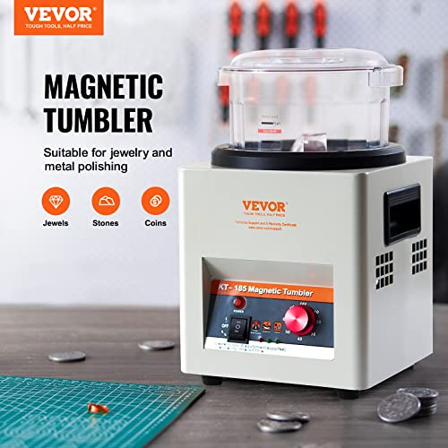 Miniatura 2 de Vevor Pulidora Magnética De Joyas De 800 G, Pulidora Rotativa De Joyas Profesional Con Rotación Bidireccional De 2000 Rpm, Para Joyería
