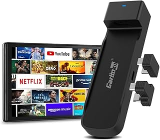 Carlinkit FireDrive Link Pro - Stream Fire TV Stick in Your Car via Wired CarPlay Conversion, Perfect for Long Drives and Road Trips, Compatible with Wired CarPlay Vehicles(Not Included TV Stick!)