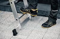DRABEST Leiter PRO Serie Aluleiter 3-teilig Mehrzweckleiter 3x10 Stufen Leiter Multifunktionsleiter Kombileiter bis 150 kg Beslastbar - Arbeitshöhe 6,31 m - inkl. Eimerhaken – Ansicht 9