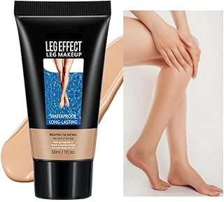 Maquillaje de piernas, bronceador impermeable...