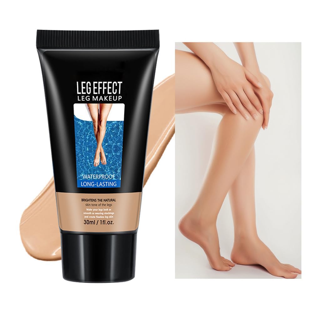 Leg Makeup Waterproof Tanning Flawless Body Foundation Lotion, Leg and Body Scar Cover up Makeup/Tattoo Cover Up, Beach Legs Glow﻿ Cream(#2 Medium Golw, 30ml) 1 Fl Oz (Pack of 1) #2 Medium Golw