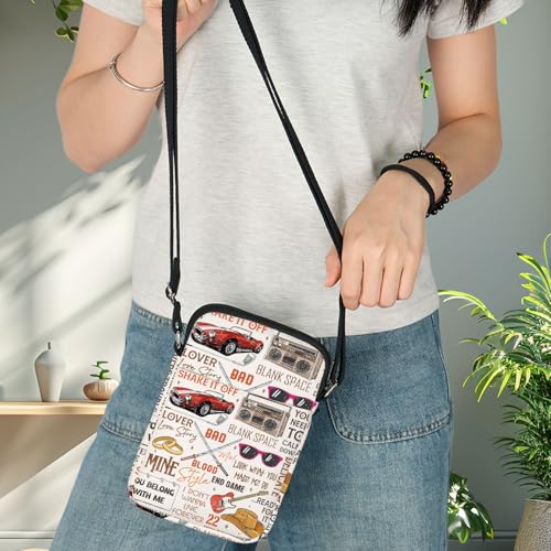 BWKTOP Singer Album Adjustable Crossbody Purse Tour Gifts Song Lyrics Travel Shoulder Bag Merchandise4