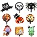 Produktbild 9 Stück Übergroße Halloween Luftballons Deko Halloween Kinder Party Deko Halloween Dekoration Riese Folienballons mit Fledermaus Spinne Kürbis Helium Luftballons