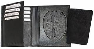 MARSHAL Leather Wallet Badge Holder Sheriff Officer ID Police Shield Security Black Case