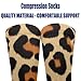 UTRSIFB Girl's Leisure Sports Socks, All Season Stockings, Soft Fashion Breathable Dress Decor Boots Socks Cheetah Leopard Print