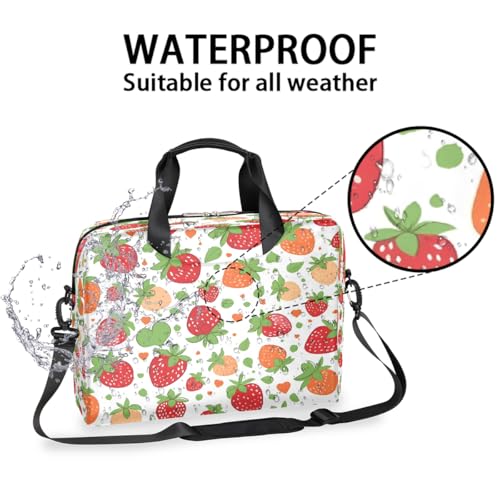 Bolso para laptop con diseño de fresa para portátiles 13-16 in miniatura 2