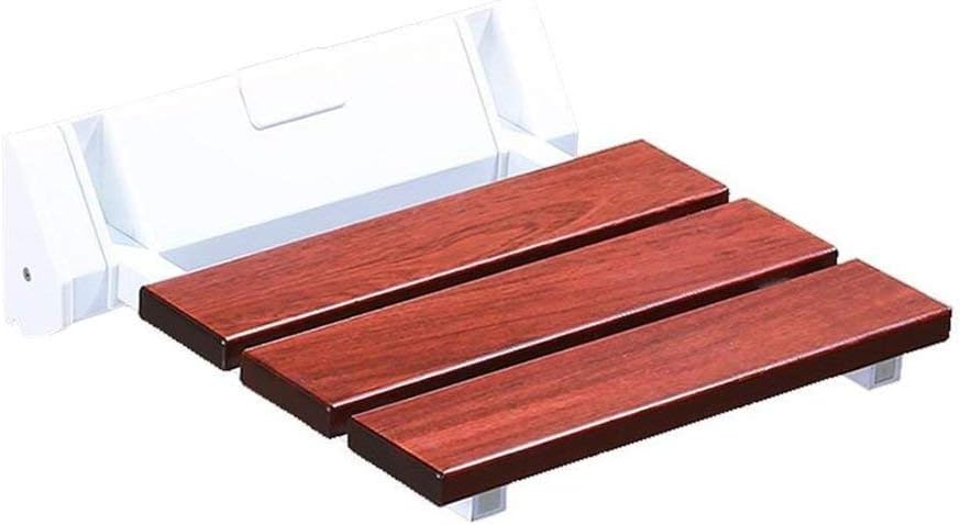 Shower Stool,Wall-Mounted Shower Seat Stool Wooden Bathroom Non-Slip Folding Bath Stool for Elderly/Pregnant Women/Disabled Safe Bathing Seat Chair - Load-Bearing 250kg