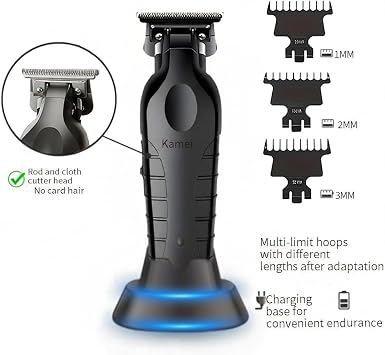 KEMEI Professional Hair Clippers for Men, Cordless Barber Clippers, Beard Trimmer and Electric Shaver Set with Replacement Heads, KM-2299, KM-2296, KM-1102