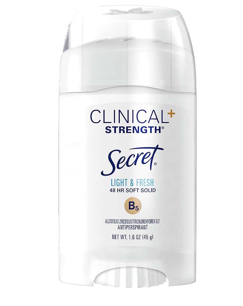 Secret Clinical Strength Anti-Perspirant Deodorant Soft Solid, Light & Fresh Scent 1.60 oz (Pack of 3)