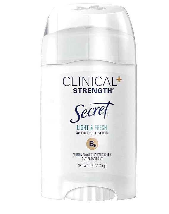 Secret Clinical Strength Anti-Perspirant Deodorant Soft Solid, Light & Fresh Scent 1.60 oz (Pack of 3)