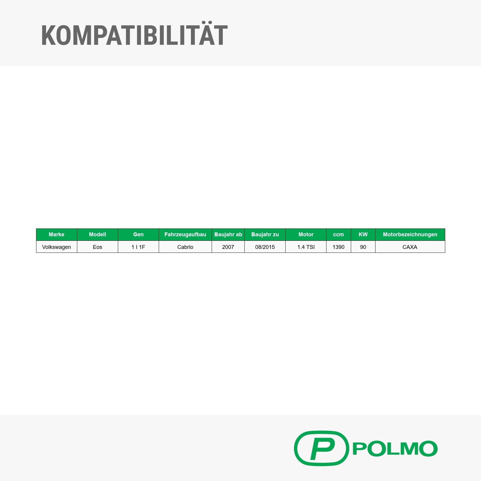 POLMOstrow Auspuff Mitteltopf für VW Eos 1 I 1F 1.4 TSI Cabrio 2007-08.2015
