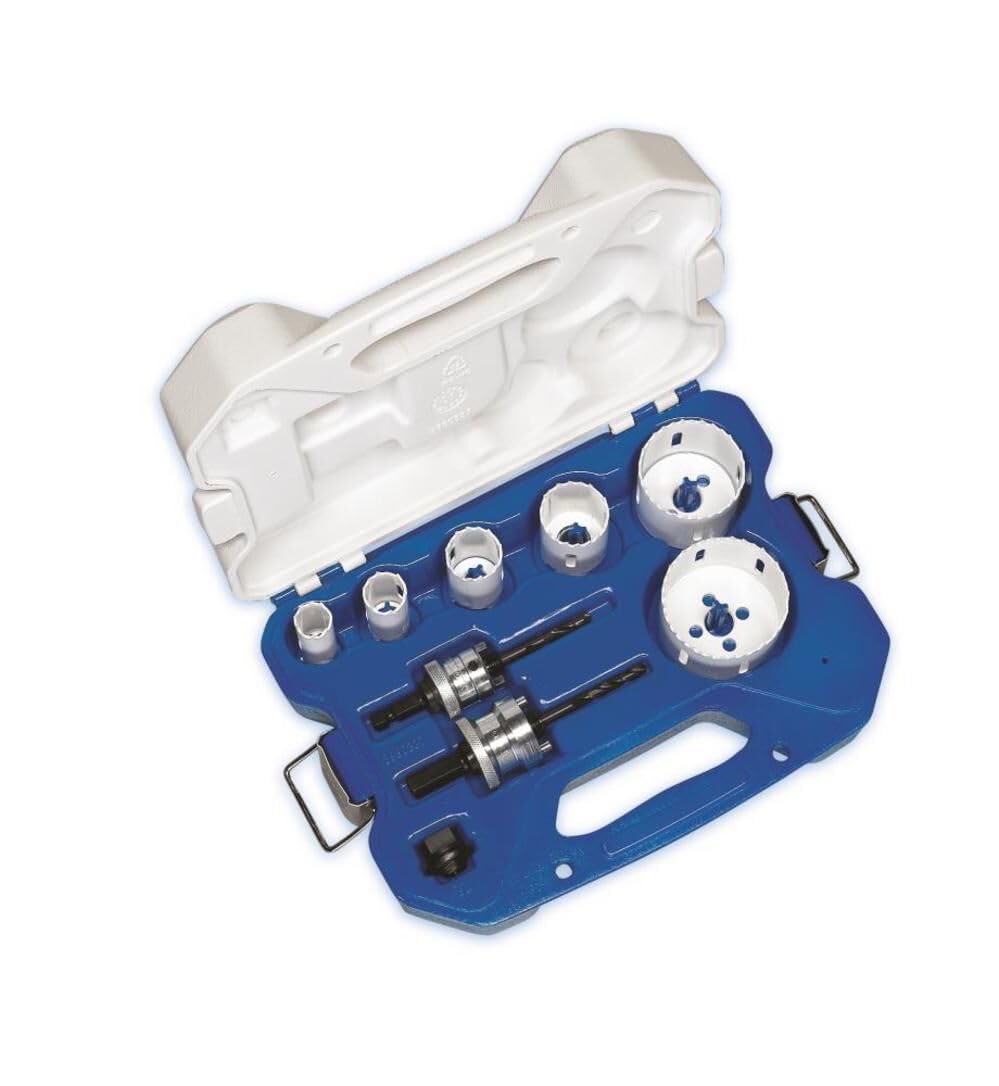 Lenox Tools 30860C600P 30860 10 szt. zestaw otwornic do piły do piły do hydrauliki, 9-częściowy
