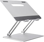 SHOPPINGALL Support pour ordinateur portable réglable et pliable, ergonomie et portable en aluminium Ordinateur portable et tablettes Riser pour bureau, convient à tous les ordinateurs portables et les carnets de notes et tablettes jusqu'à 17 1 cm - SA-LS3-Black
