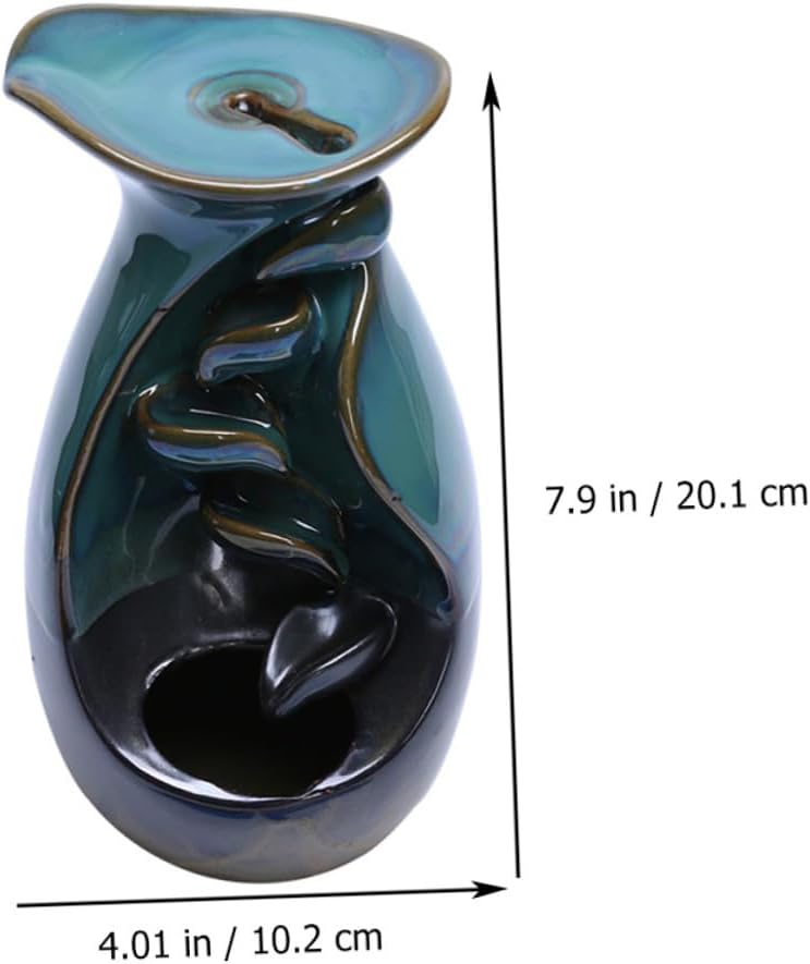 jojofuny Backflow Incense Burner Ceramic Holder Household Censer Aromatherapy Home Incense Holder Decorative Censer for Meditation and Desktop Décor