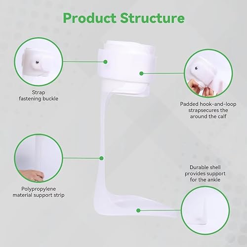 Miniatura 3 de Orthomen Férula AFO - Soporte de ortesis de tobillo y pie (Mderecho)