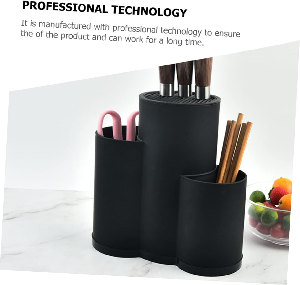 Multifunctional Household Cutter Stand Kitchen Knife Organizer Storage Rack Practical Plastic Knife Holder for Clean and Orderly Kitchen Counter