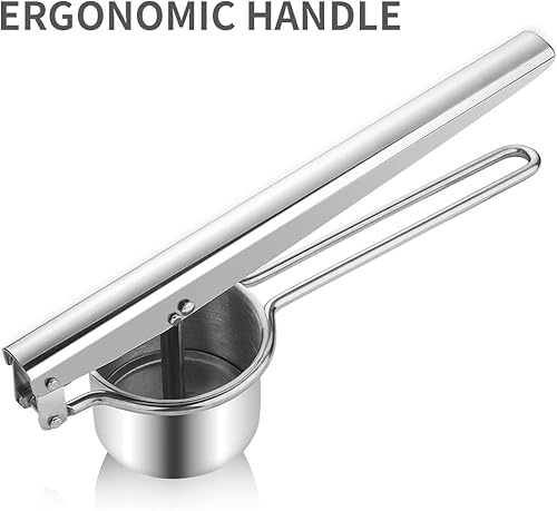 Miniatura 4 de Triturador de papas, herramienta de cocina de acero inoxidable para puré de papas suaves y arroz de coliflor