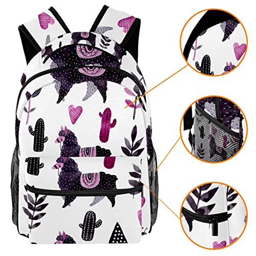 Sac à dos cœurs aquarelle avec porte-bouteille latéral intégré - 3